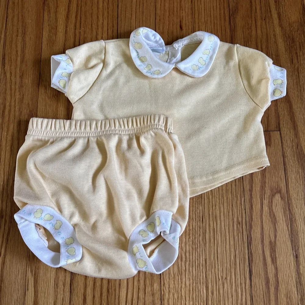 Baby Boy Clothes Vintage Carter's‎ 6 Month  Duck 2pc Outfit USA Peter Pan Collar
